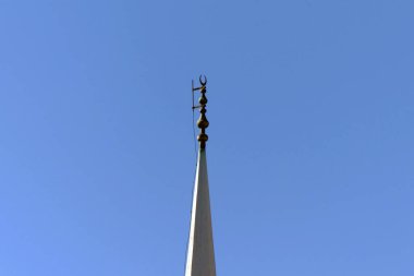 yakın plan cami ve cami minaresi, İslami mimari, çok yakın plan cami minaresi.,