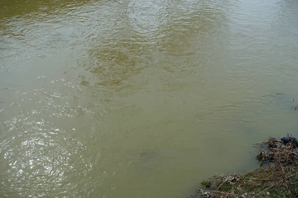 Ποταμός Του Οποίου Νερό Αυξάνεται Από Νερό Της Βροχής Νερά — Φωτογραφία Αρχείου