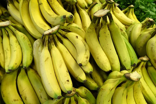 グリーンロッカーのバナナ販売通路には大量のバナナが売られています — ストック写真