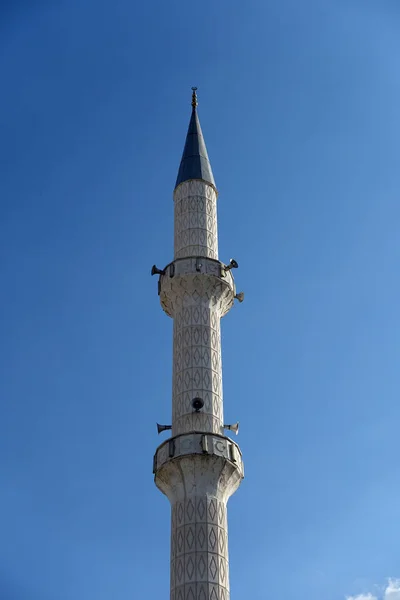 Minarette Reichen Den Blauen Himmel Islam Und Minarett Minarett Architektur — Stockfoto