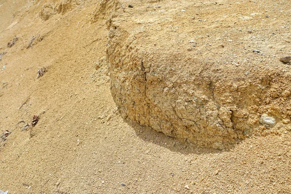 Bodenarten Gelber Bodentyp Sandiger Und Steingelber Boden Bodenschichten Bodenbildung — Stockfoto