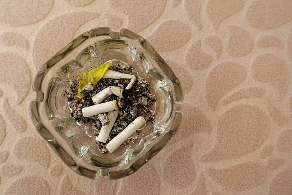 Cigarette Harms Human Health Smoker Who Puts Out Cigarette Butt — Stock Fotó