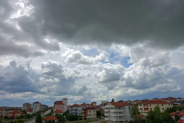 Cúmulo Nubes Blancas Amontonadas Ciudad Nubes Grandes — Foto de Stock