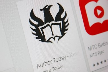 Ivanovsk, Rusya - 28 Kasım 2021: Yazar Today uygulaması tablet PC ekranında.