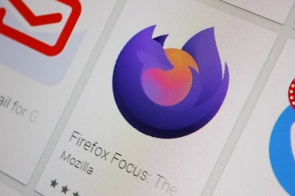 Ivanovsk Rusia Noviembre 2021 Firefox Focus Aplicación Pantalla Tableta — Foto de Stock