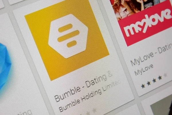 Ивановск Россия Ноября 2021 Приложение Bumble Дисплее Планшетного — стоковое фото