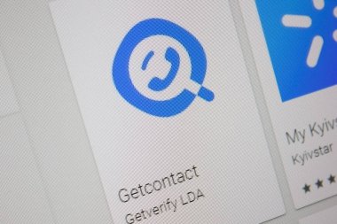 Ivanovsk, Rusya - 28 Kasım 2021: Tablet PC ekranında iletişim uygulaması.