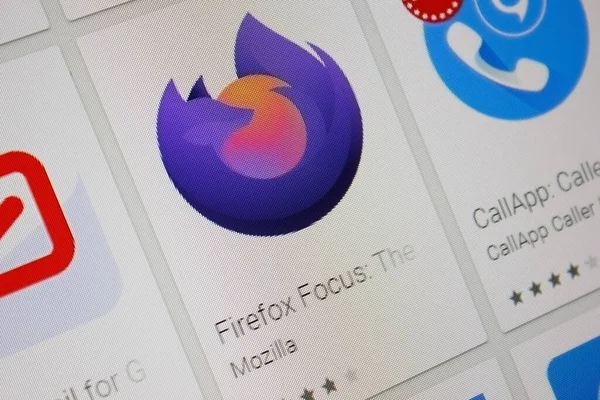 Ivanovsk Rusia Noviembre 2021 Firefox Focus Aplicación Pantalla Tableta — Foto de Stock