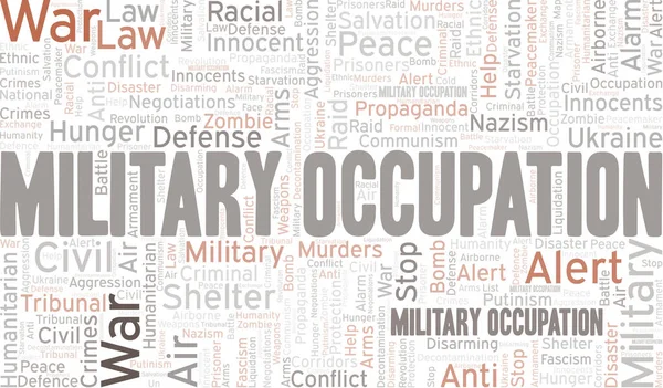 Military Occupation Word Cloud Vector Made Text Only — Stock Vector