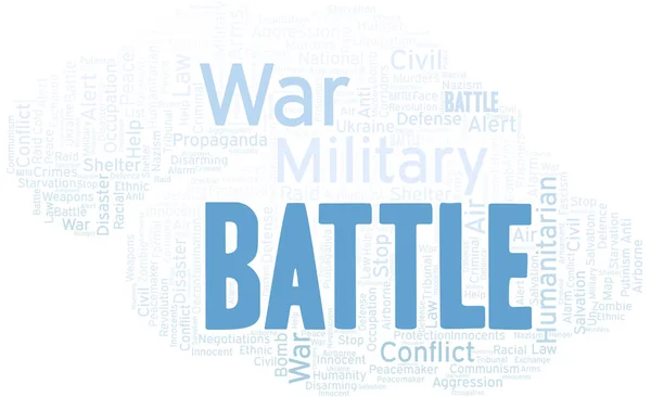 Battle Word Cloud Vector Made Text Only — Stock Vector