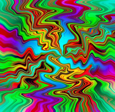 yuvarlak sıvı gökkuşağı girdabı soyut