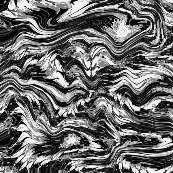 Vastag Hullámos Fekete Fehér Festett Textúra — Stock Fotó
