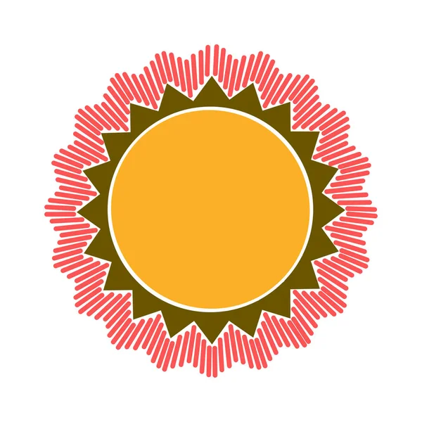 Native Aztec Style Sun Pattern — Vettoriale Stock