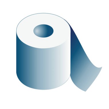 mavi renkli tuvalet kağıdı rulosu