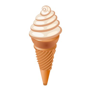 Funnel vanilla ice cream cone
