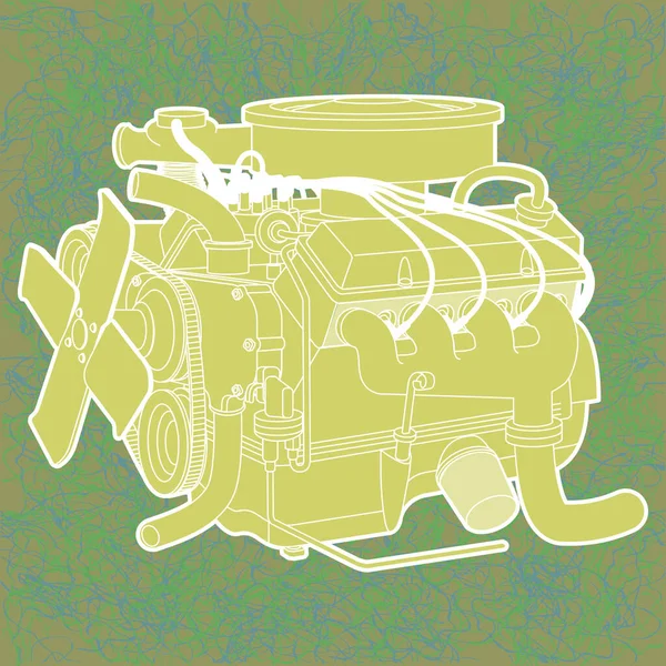 Moteur Voiture Automobile Générique — Image vectorielle