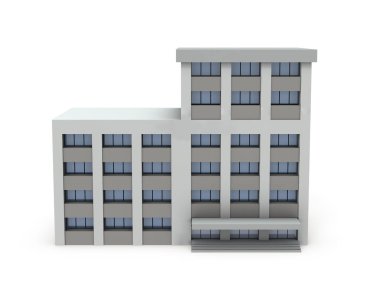 Polis karakolunun minyatür bir modeli. Beyaz arka plan. 3B görüntüleme. 