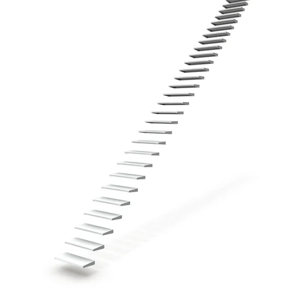 Μια Απλή Λευκή Σκάλα Που Απλώνεται Ασταμάτητα Μια Απεικόνιση Έννοιας — Φωτογραφία Αρχείου
