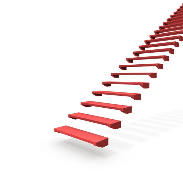 Una Escalera Roja Que Extiende Hacia Parte Superior Derecha Esperanza —  Fotos de Stock