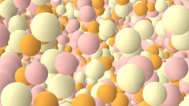 Sayısız balonla dolu bir arka plan. Mutluluk ve iyi şanslar. Kutlamalar ve kutsamalar. Yumuşak pop. 3B görüntüleme.