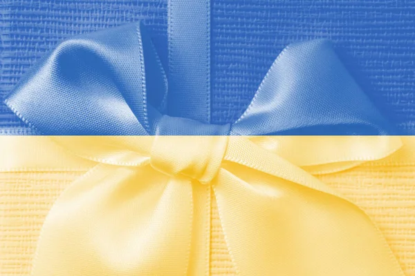 Тонизирующие Фотографии Желтым Синим Цветом Мягкий Избирательный Фокус Яркий Лук — стоковое фото