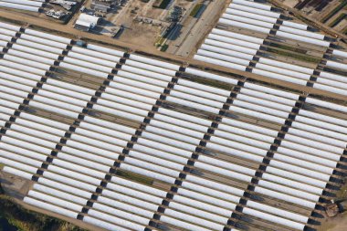 Fraser Vadisi 'ndeki tarım endüstrisinin hava görüntüsü.