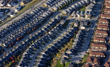 Büyük Vancouver, British Columbia, Kanada 'daki Maple Ridge City' deki Konut Evleri