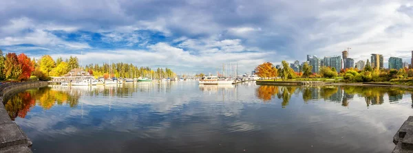 Panoramic View of Stanley Park in Coal Harbour, Downtown Vancouver — Stock Photo, Image