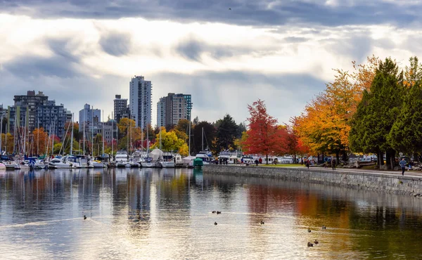 Seawall en Stanley Park durante la temporada de otoño. —  Fotos de Stock