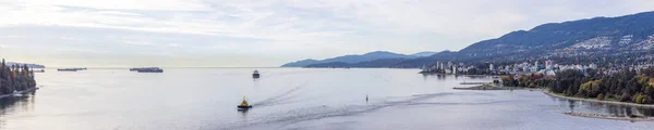 Batı Vancouver, Burrard Inlet ve Stanley Park 'ın Panoramik Hava Görüntüsü. — Stok fotoğraf