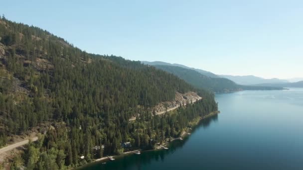 Aerial View of Christina Lake, Brit Columbia, Kanada. — Stock videók