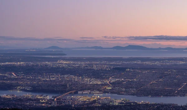 Vancouver Cityscape, Columbia Británica, Canadá en la costa oeste del Océano Pacífico — Foto de Stock