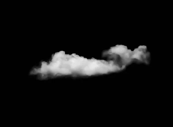 White Cloud Isolated on Black Background. — Stock Photo, Image