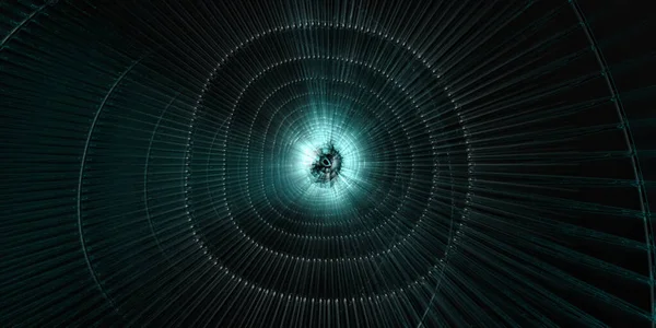 어두운 추상적 인 Sci Fi 터널 배경 — 스톡 사진