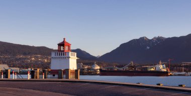 Brockton Point Deniz feneri Stanley Park Seawall Yolu Vancouver, British Columbia, Kanada