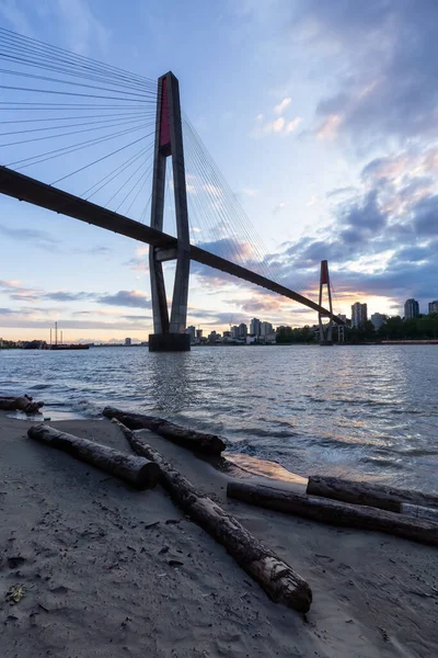 Skytrain Bridge New Westminsteru Surrey Velká Vancouver Britská Kolumbie Kanada — Stock fotografie