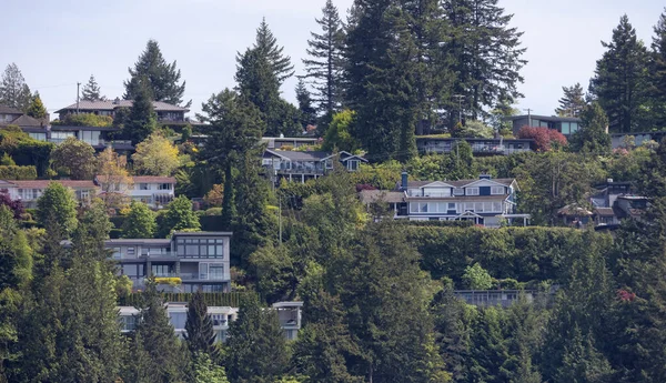 Розкішні Будинки Західному Узбережжі Тихого Океану Затока Підкови Західний Ванкувер — стокове фото