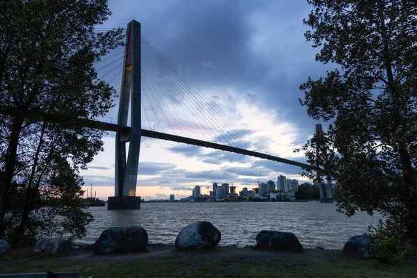 Skytrain Bridge New Westminster Surrey Greater Vancouver British Columbia Canada — 스톡 사진