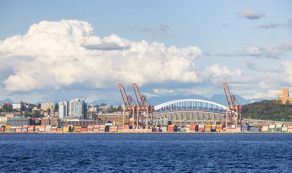 Seattle Washington Verenigde Staten Juni 2022 Haven Industriegebieden Moderne Stad — Stockfoto