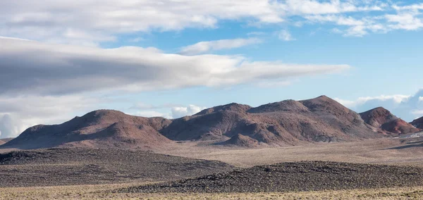 Ορεινό Τοπίο Της Ερήμου Sunny Cloudy Blue Sky Art Render — Φωτογραφία Αρχείου