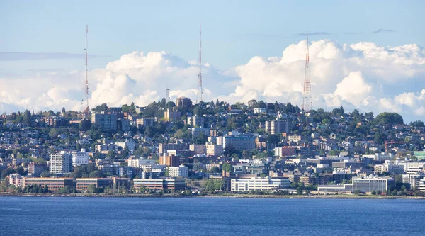 Downtown Seattle Washington Spojené Státy Americké Pohled Moderní Město Pobřeží — Stock fotografie