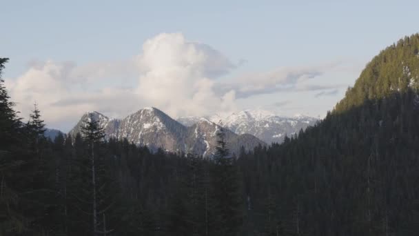 Színes Naplemente Hegytetőn Tavaszi Szezon Grouse Hegyen Készült Észak Vancouverben — Stock videók