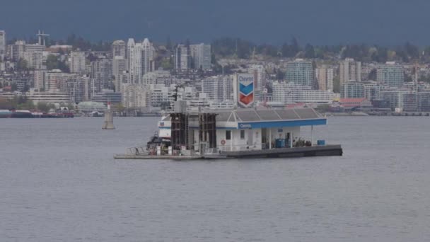 Downtown Vancouver Columbia Britannica Canada Maggio 2022 Chevron Gas Station — Video Stock