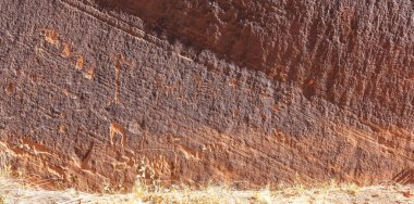 Antik Anasazi Petroglifleri Sayfa, Arizona, Amerika Birleşik Devletleri.