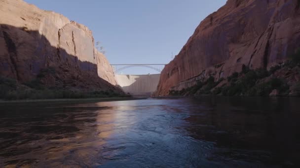 Glen Canyon Dam Colorado River Page Arizona United States America — Stockvideo