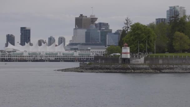 Downtown Vancouver British Columbia Canada Травня 2022 Canada Place Coal — стокове відео