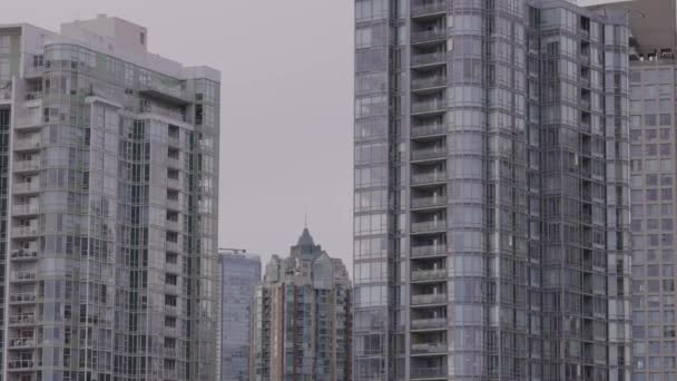 Vancouver British Columbia Canada Buildings Urban Cityscape Moden Architecture — Stockvideo