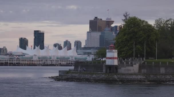 Downtown Vancouver British Columbia Canada Травня 2022 Canada Place Coal — стокове відео