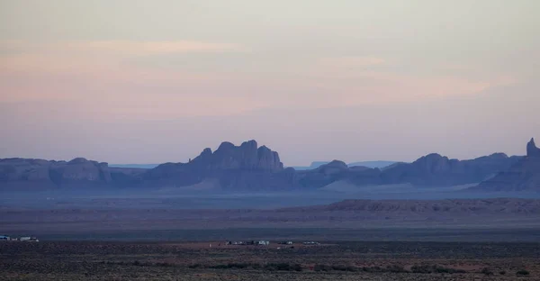 Desert Rocky Mountain American Landscape. Sunset Sky. Oljato-Monument Valley, Utah, United States. Nature Background Panorama