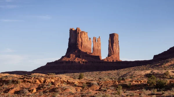 Desert Rocky Mountain American Landscape Sunset Sky Oljato Monument Valley — Stockfoto